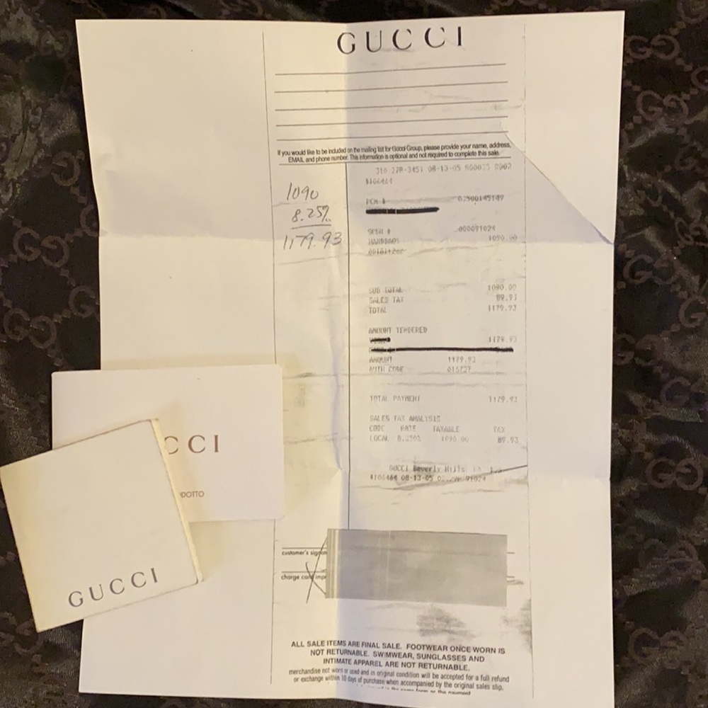 Gucci Monogram Brown leather hobo bag (authentic) - Picture 13 of 16